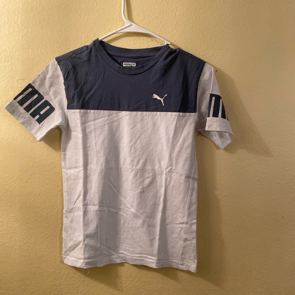 Puma Blue and White Logo Tee